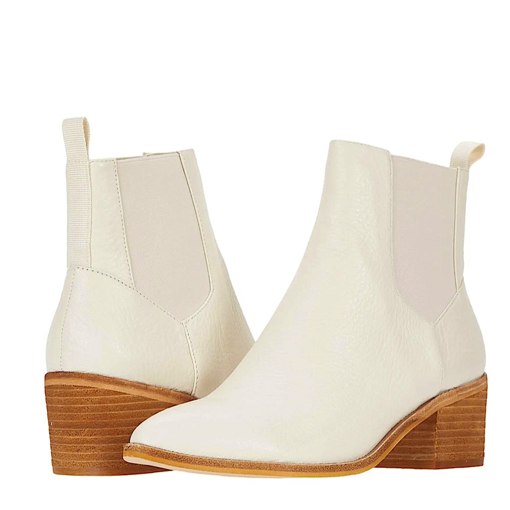 Chinese Laundry Filip Ankle Boots 7.5 Bone Ecru White